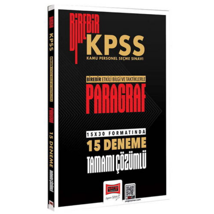 2026 Birebir KPSS Paragraf Tamamı Çözümlü 15 Deneme Sınavı-Yargı Yayınları