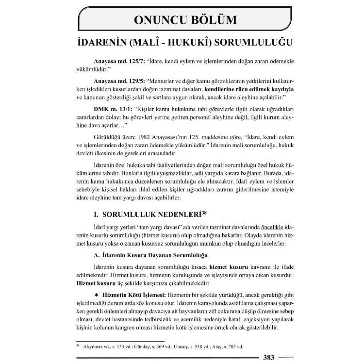 HMGS İdare Hukuku Ders Notları Monopol Yayınları