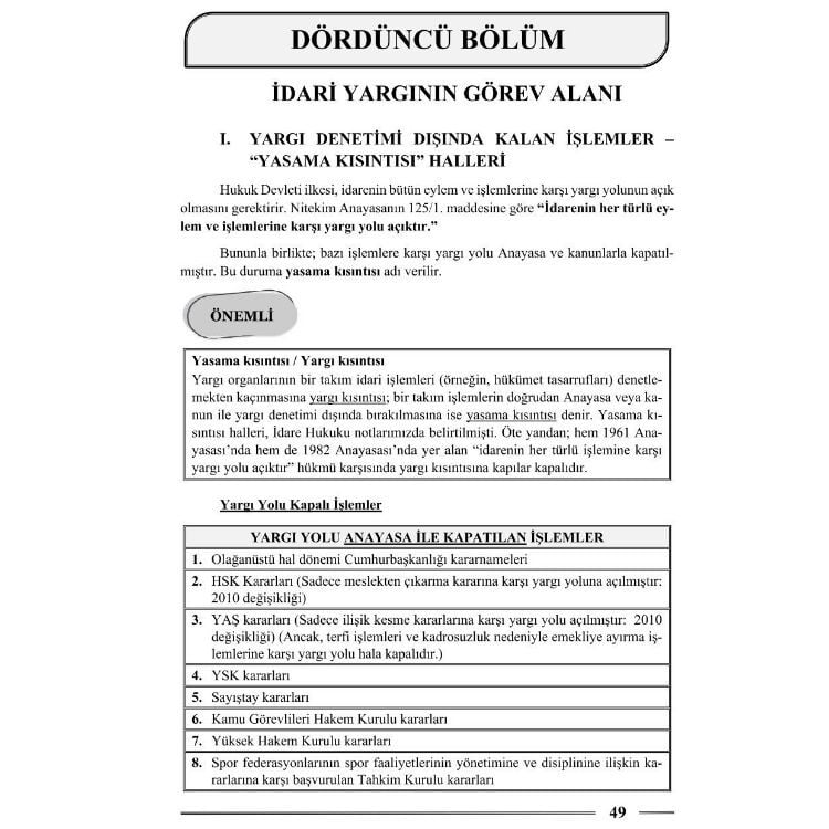 HMGS İdari Yargılama Hukuku Ders Notları Monopol Yayınları
