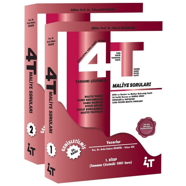 4T Yayınları Maliye Soruları 20. Baskı