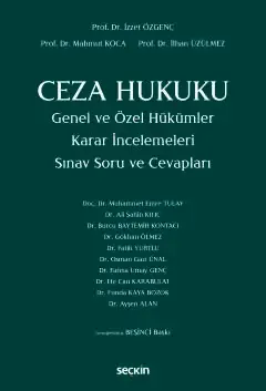 Ceza Hukuku Genel ve Özel Hükümler Sınav Soru ve Cevapları Seçkin Yayıncılık