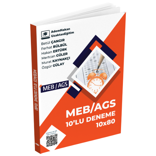 Adem Hakan Uzem 2025 Meb Ags 10'lu Deneme Dizgi Kitap Yayınları