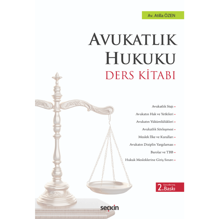 Avukatlık Hukuku Ders Kitabı Seçkin Yayıncılık