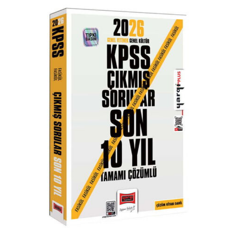2026 KPSS GK-GY Tüm Dersler Tamamı Çözümlü Son 10 Yıl Çıkmış Sorular-Yargı Yayınları