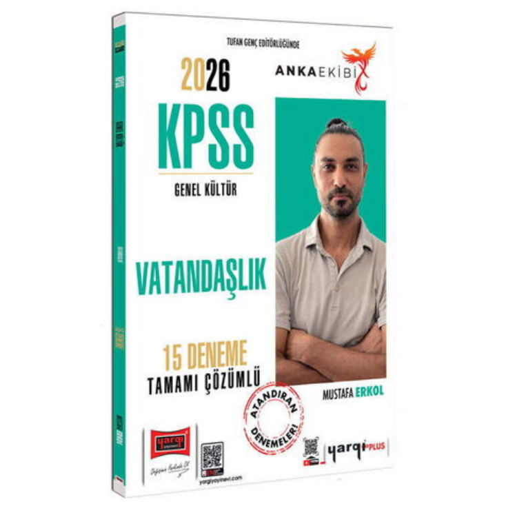 2026 KPSS Anka Ekibi Genel Kültür Tamamı Çözümlü Vatandaşlık 15 Deneme (Mustafa Erkol)-Yargı Yayınları