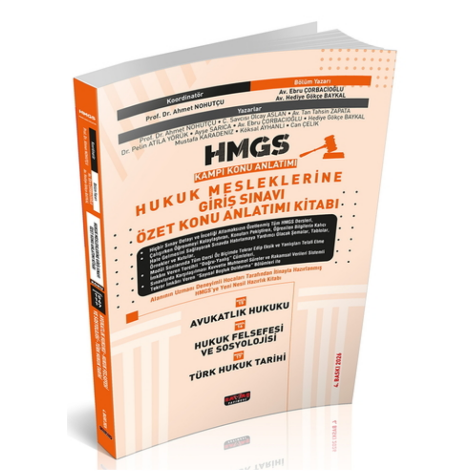HMGS Özet Konu Anlatımı Avukatlık Hukuku Hukuk Felsefesi ve Sosyolojisi Türk Hukuk Tarihi Savaş Yayınları 2026
