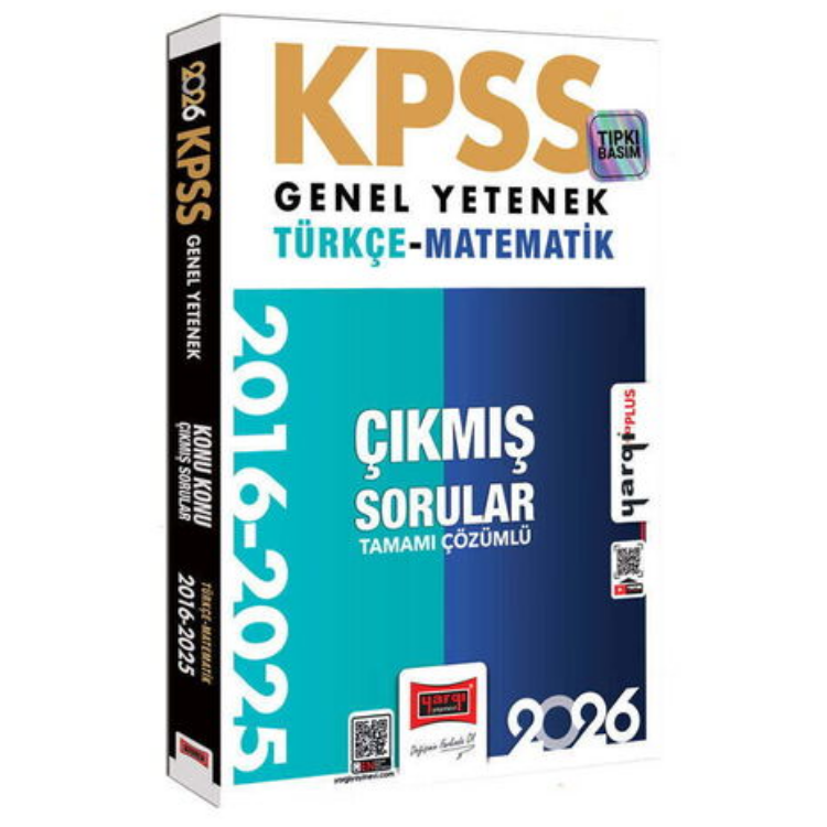 2026 KPSS Genel Yetenek Türkçe-Matematik 2016-2026 Konu Konu Tamamı Çözümlü Çıkmış Sorular-Yargı Yayınları