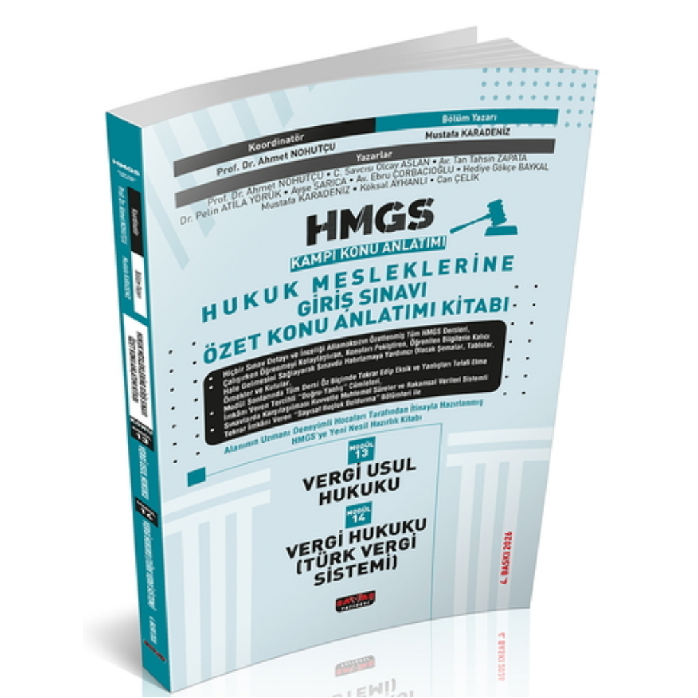 HMGS Özet Konu Anlatımı Vergi Usul Hukuku Vergi Hukuku TVS Savaş Yayınları 2026