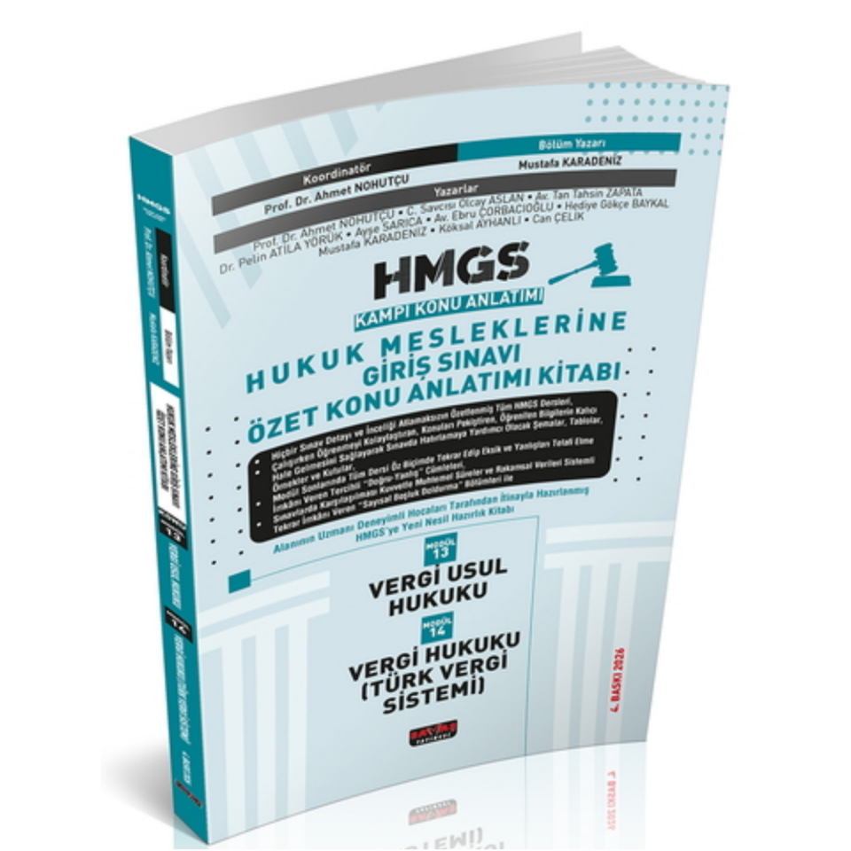 HMGS Özet Konu Anlatımı Vergi Usul Hukuku Vergi Hukuku TVS Savaş Yayınları 2026