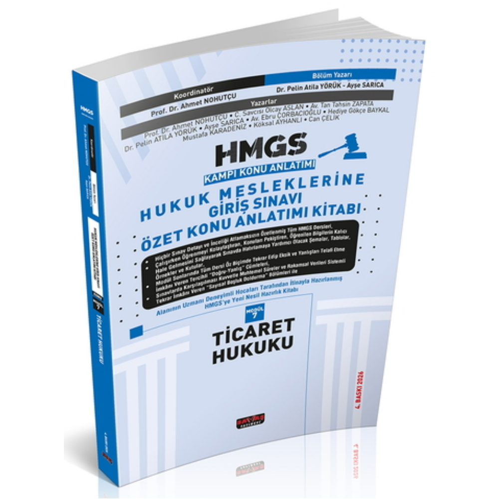 HMGS Özet Konu Anlatımı Ticaret Hukuku Savaş Yayınları 2026