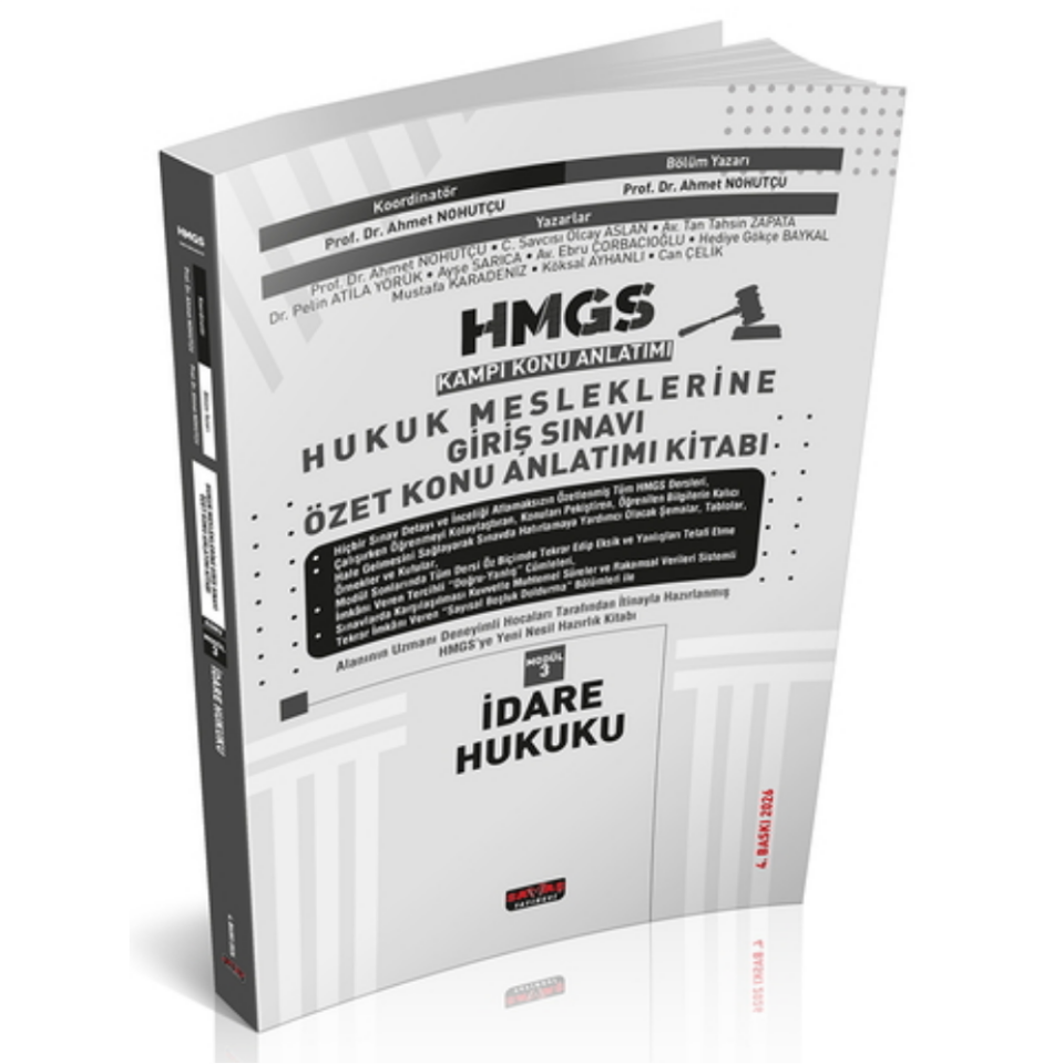 HMGS Özet Konu Anlatımı İdare Hukuku Savaş Yayınları Şubat 2026