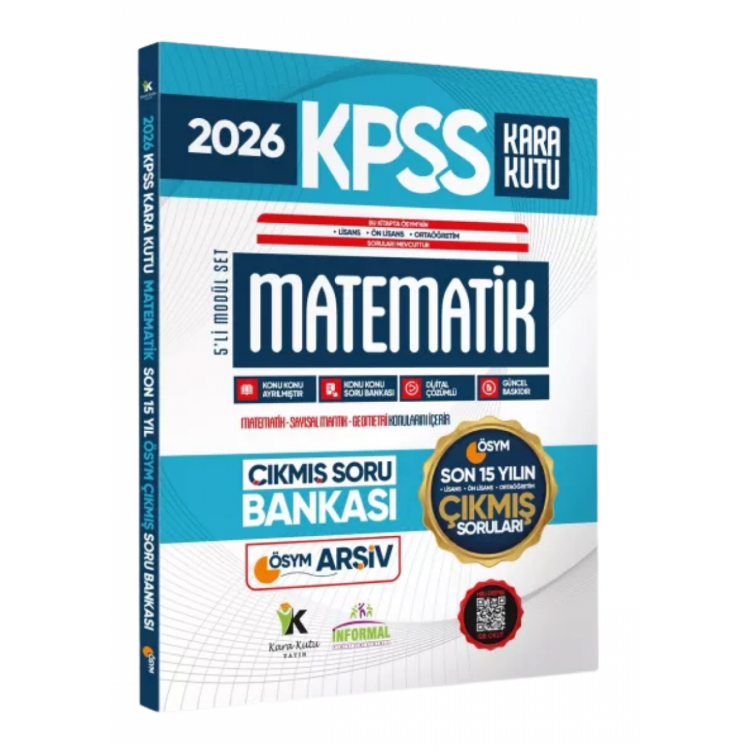 2026 FULL KPSS Lisans -Önlisans-Ortaöğretim Matematik Kara Kutu ÖSYM Çıkmış Soru Bankası Son 15 Yıl İnformal Yayınları