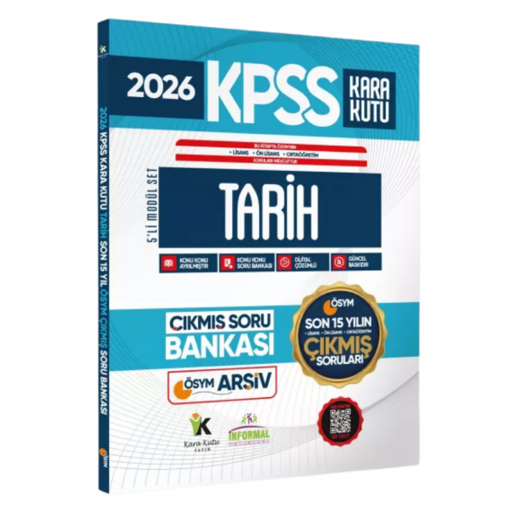 2026 FULL KPSS Lisans-Önlisans-Ortaöğretim Tarih’in Kara Kutusu ÖSYM Çıkmış Soru Bankası Son 15 Yıl İnformal Yayınları