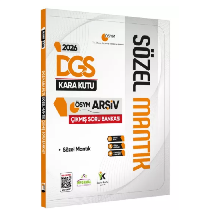 2026 DGS SÖZEL MANTIK Kara Kutu ÖSYM Çıkmış Soru Havuzu Bankası Konu Özetli Dijital Çözümlü İnformal Yayınları