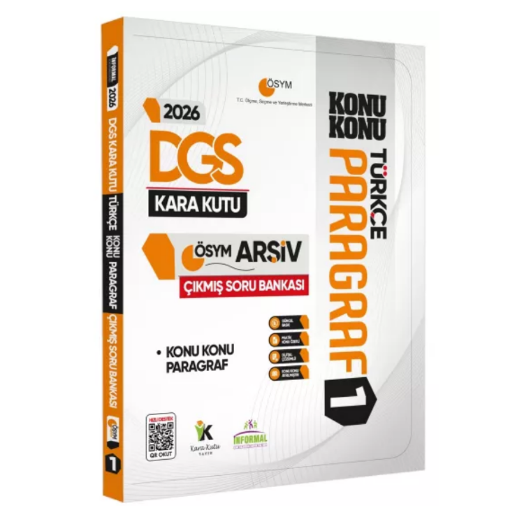 2026 DGS Türkçenin Kara Kutusu PARAGRAF 1 KONU KONU ÖSYM Çıkmış Soru Bankası Konu Özetli Çözümlü İnformal Yayınları