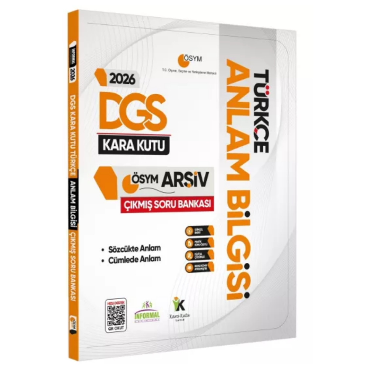 2026 DGS Türkçenin Kara Kutusu ANLAM BİLGİSİ (Sözcük-Cümle) ÖSYM Çıkmış Çözümlü Soru Bankası İnformal Yayınları