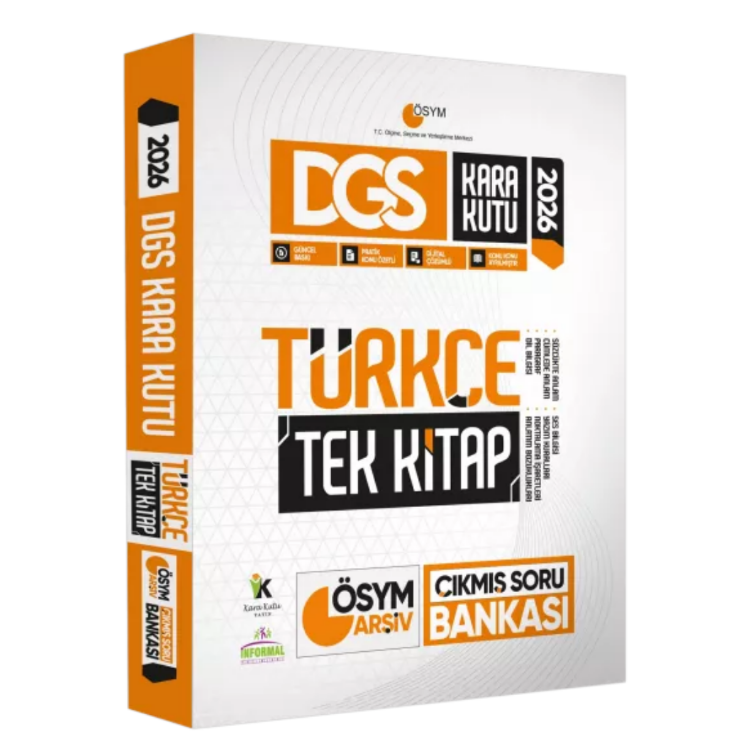 2026 DGS Kara Kutu Türkçe TEK KİTAP ÖSYM Arşiv Çıkmış Soru Bankası Konu Özetli Dijital Çözümlü İnformal Yayınları