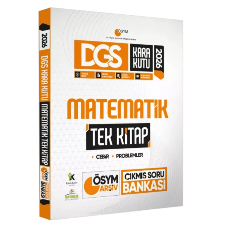 2026 DGS Kara Kutu Matematik TEK KİTAP ÖSYM Arşiv Çıkmış Soru Bankası Konu Özetli Dijital Çözümlü İnformal Yayınları