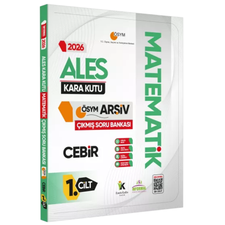 2026 ALES MATEMATİK Kara Kutusu 1.Cilt CEBİR ÖSYM Çıkmış Soru Bankası Konu Özetli Dijital Çözümlü İnformal Yayınları