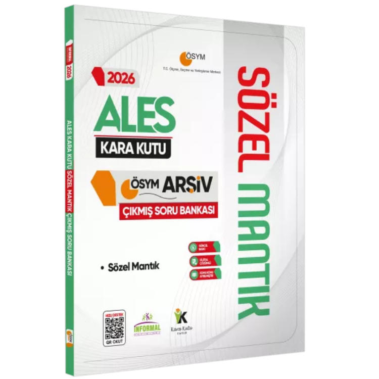 2026 ALES SÖZEL MANTIK Kara Kutu ÖSYM Çıkmış Soru Havuzu Bankası Konu Özetli Dijital Çözümlü İnformal Yayınları