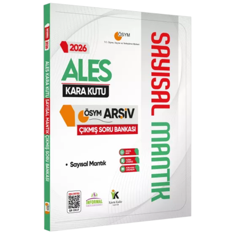 2026 ALES SAYISAL MANTIK Kara Kutu ÖSYM Çıkmış Soru Havuzu Bankası Konu Özetli Dijital Çözümlü İnformal Yayınları