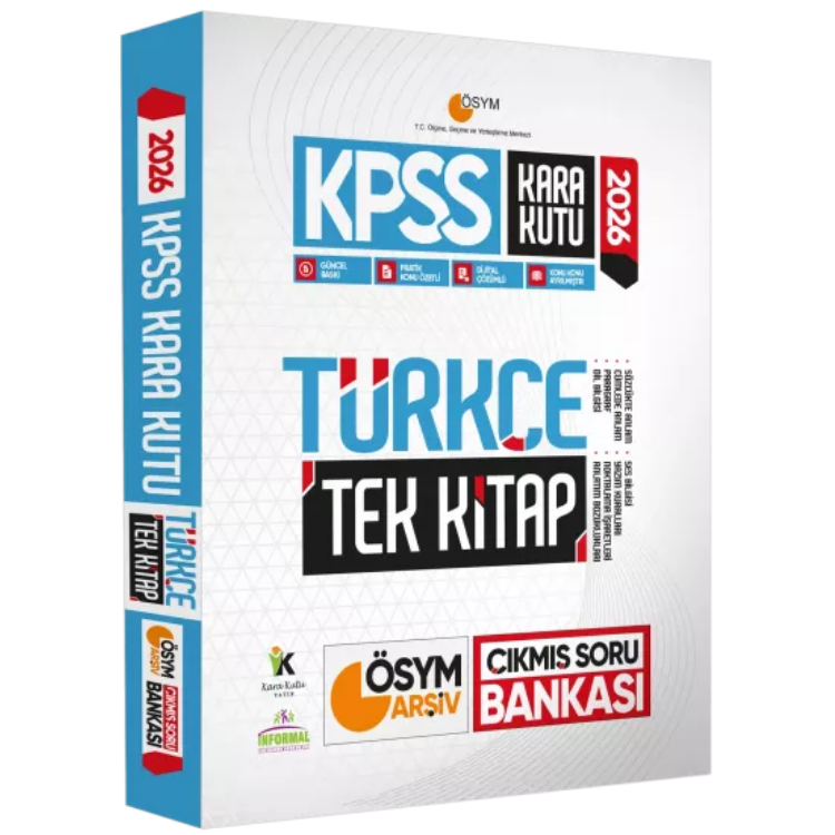 2026 KPSS Kara Kutu Türkçe TEK KİTAP ÖSYM ARŞİV Çıkmış Soru Bankası Konu Özetli Dijital Çözümlü İnformal Yayınları