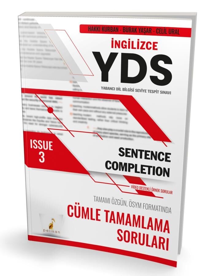 YDS İngilizce Sentence Completion Issue 3 Cümle Tamamlama Soruları Pelikan Yayınevi