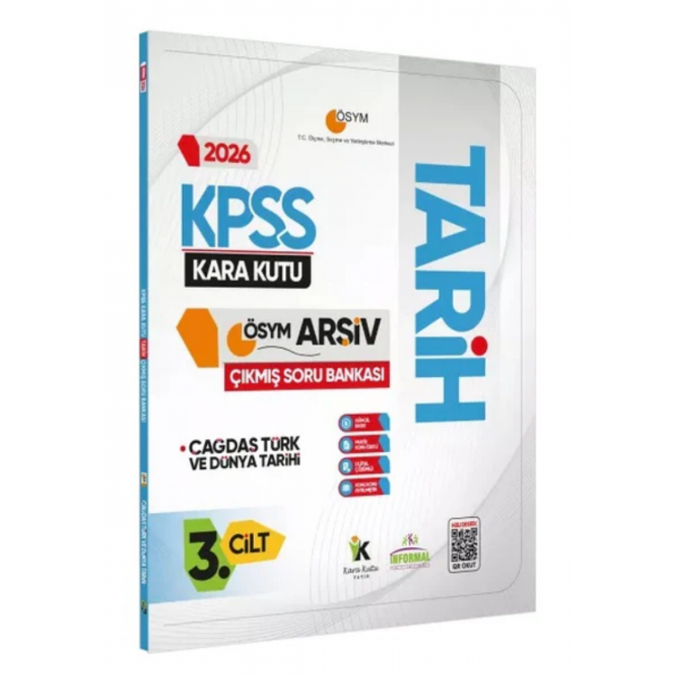 2026 KPSS Tarihin Kara Kutusu 3.Cilt ÖSYM Çıkmış Soru Havuzu Bankası Konu Özetli Dijital Çözümlü İnformal Yayınları