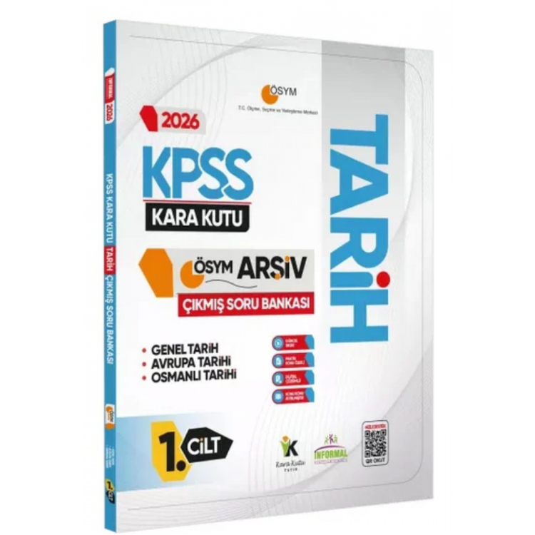 2026 KPSS Tarihin Kara Kutusu 1.Cilt ÖSYM Çıkmış Soru Havuzu Bankası Konu Özetli Dijital Çözümlü İnformal Yayınları
