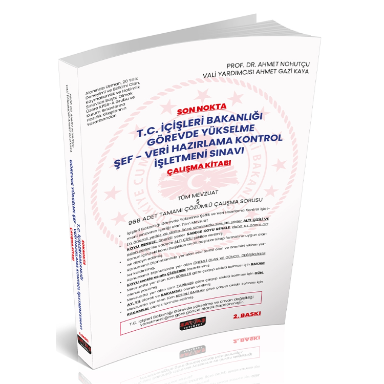 Son Nokta İçişleri Bakanlığı GYS Sınavı Çalışma Kitabı Savaş Yayınları