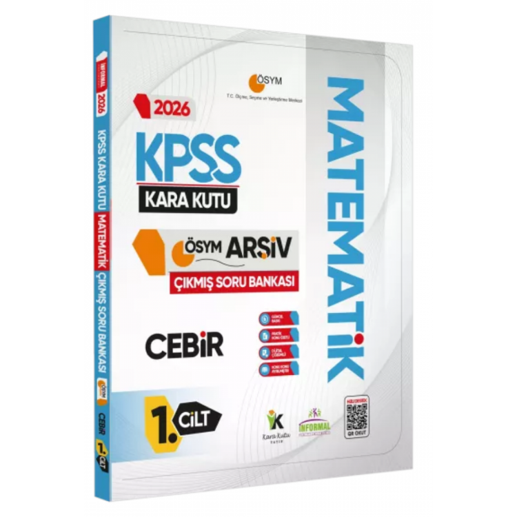 2026 KPSS MATEMATİK Kara Kutusu 1.Cilt CEBİR ÖSYM Çıkmış Soru Bankası Konu Özetli Dijital Çözümlü İnformal Yayınları