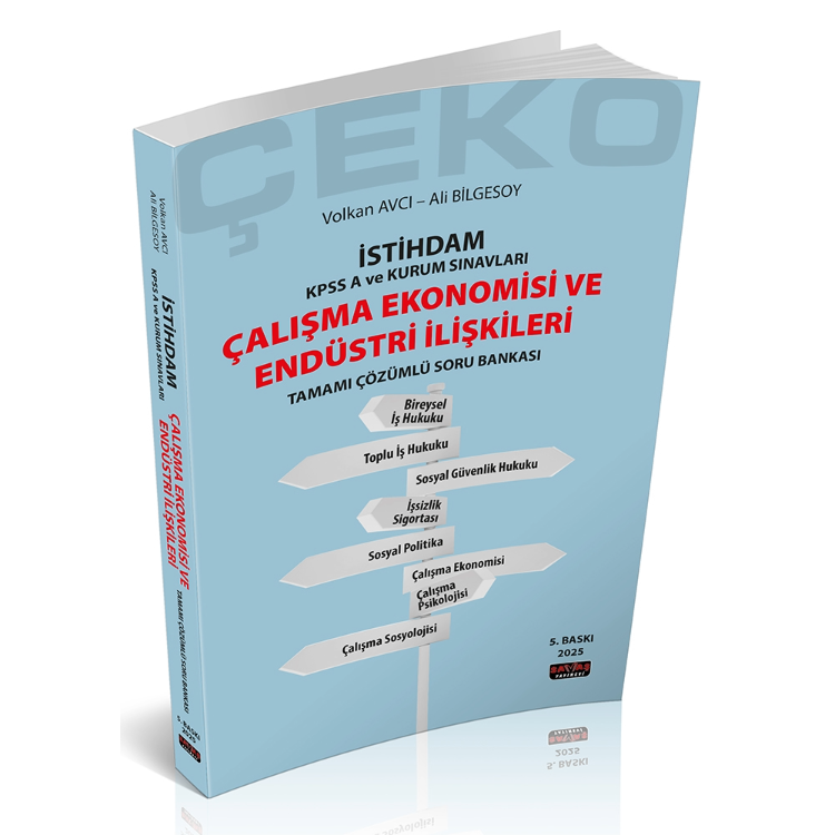İstihdam ÇEKO Çalışma Ekonomisi ve Endüstri İlişkileri Soru Bankası Savaş Yayınları
