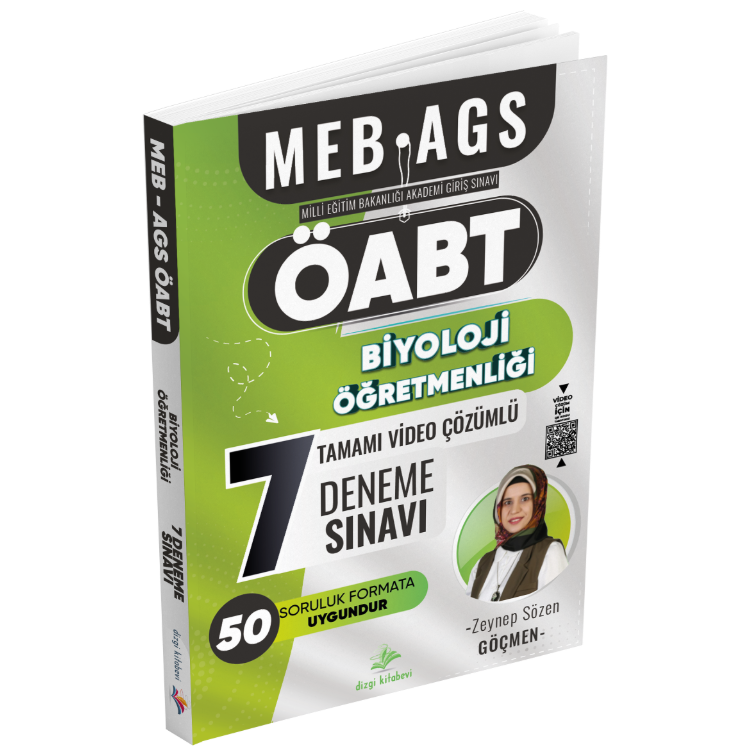 2026 Meb Ags ÖABT Biyoloji Öğretmenliği Tamamı Video Çözümlü 7 Deneme Sınavı Zeynep Sözen Göçmen Dizgi Kitap Yayınları