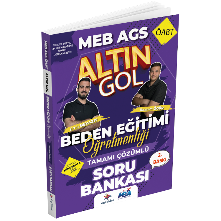 2026 Meb Ags ÖABT Altın Gol Beden Eğitimi Öğretmenliği Tamamı Çözümlü Soru Bankası 2. Baskı Dizgi Kitap Yayınları