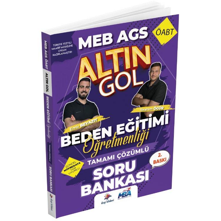 2026 Meb Ags ÖABT Altın Gol Beden Eğitimi Öğretmenliği Tamamı Çözümlü Soru Bankası 2. Baskı Dizgi Kitap Yayınları