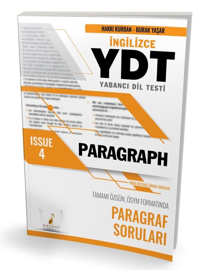 YDT İngilizce Paragraph Issue 4 Paragraf Soruları Pelikan Yayınevi