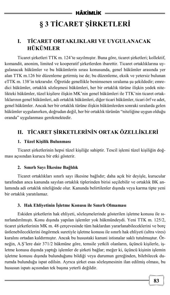 2023 Hâkimlik Ticaret Hukuku Ders Notları ve Soruları Monopol Yayınları