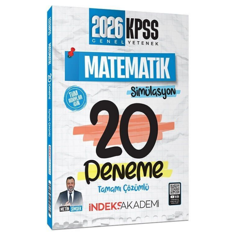 2026 KPSS Matematik Simülasyon 20 Deneme Çözümlü - Metin Şimşek İndeks Akademi Yayıncılık