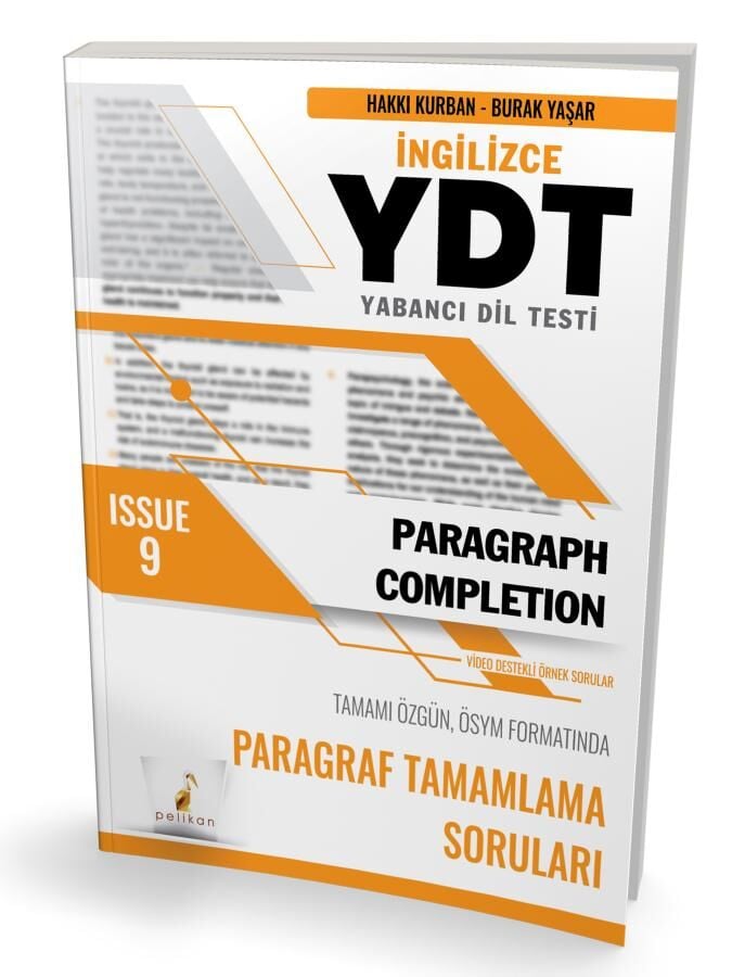 YDT İngilizce Paragraph Completion Issue 9 Pelikan Yayınevi