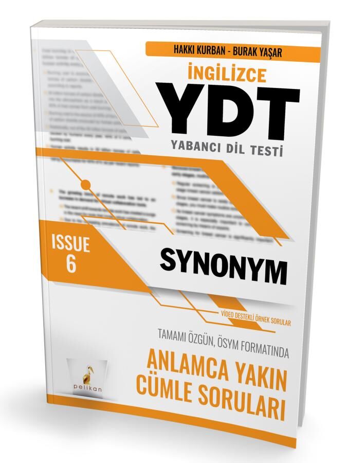 YDT İngilizce Synonym Issue 6 Pelikan Yayınevi