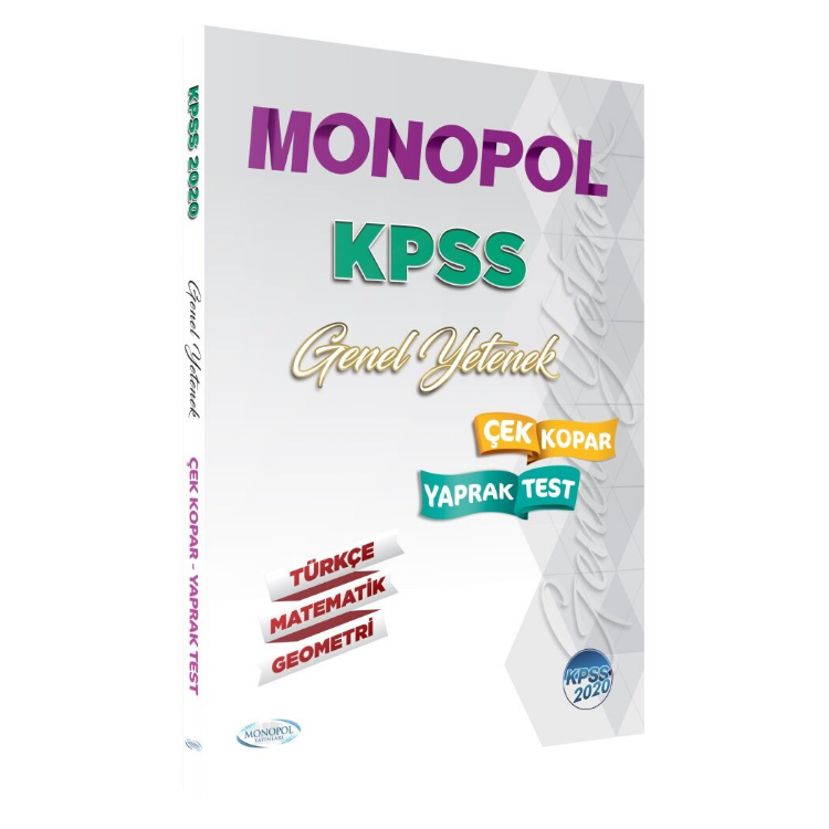 2020 KPSS Genel Yetenek Çek Kopar Yaprak Test Monopol Yayınları