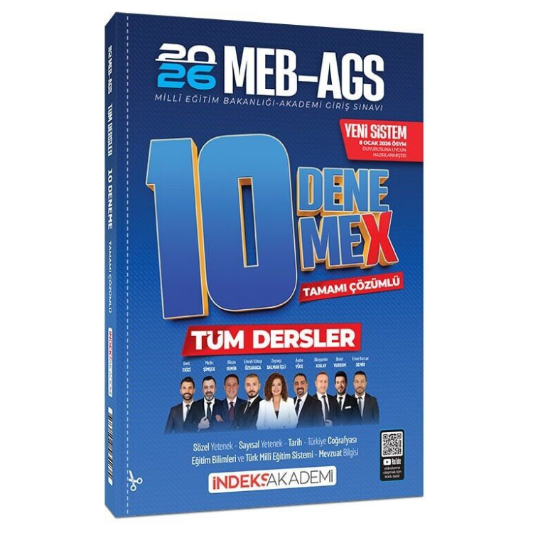 2026 MEB-AGS Tüm Dersler 10 DenemeX Çözümlü İndeks Akademi Yayıncılık