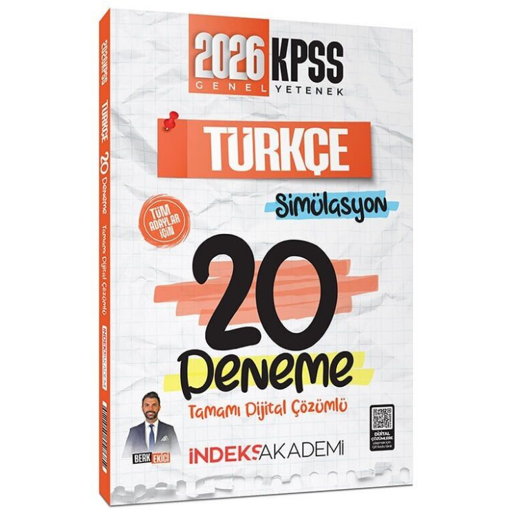 2026 KPSS Türkçe Simülasyon 20 Deneme Çözümlü - Berk Ekici İndeks Akademi Yayıncılık