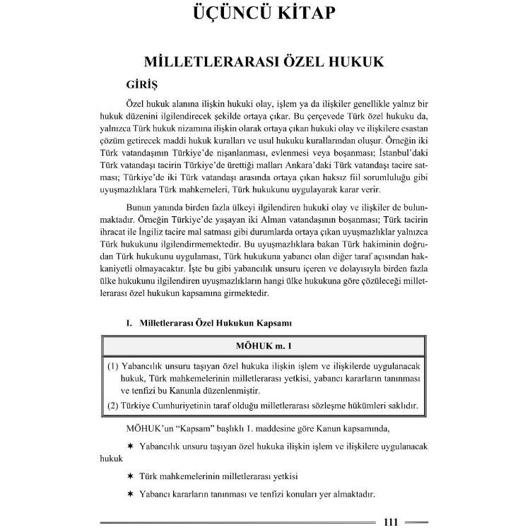 HMGS Milletlerarası Özel Hukuk Ders Notları  2. Baskı Monopol Yayınları