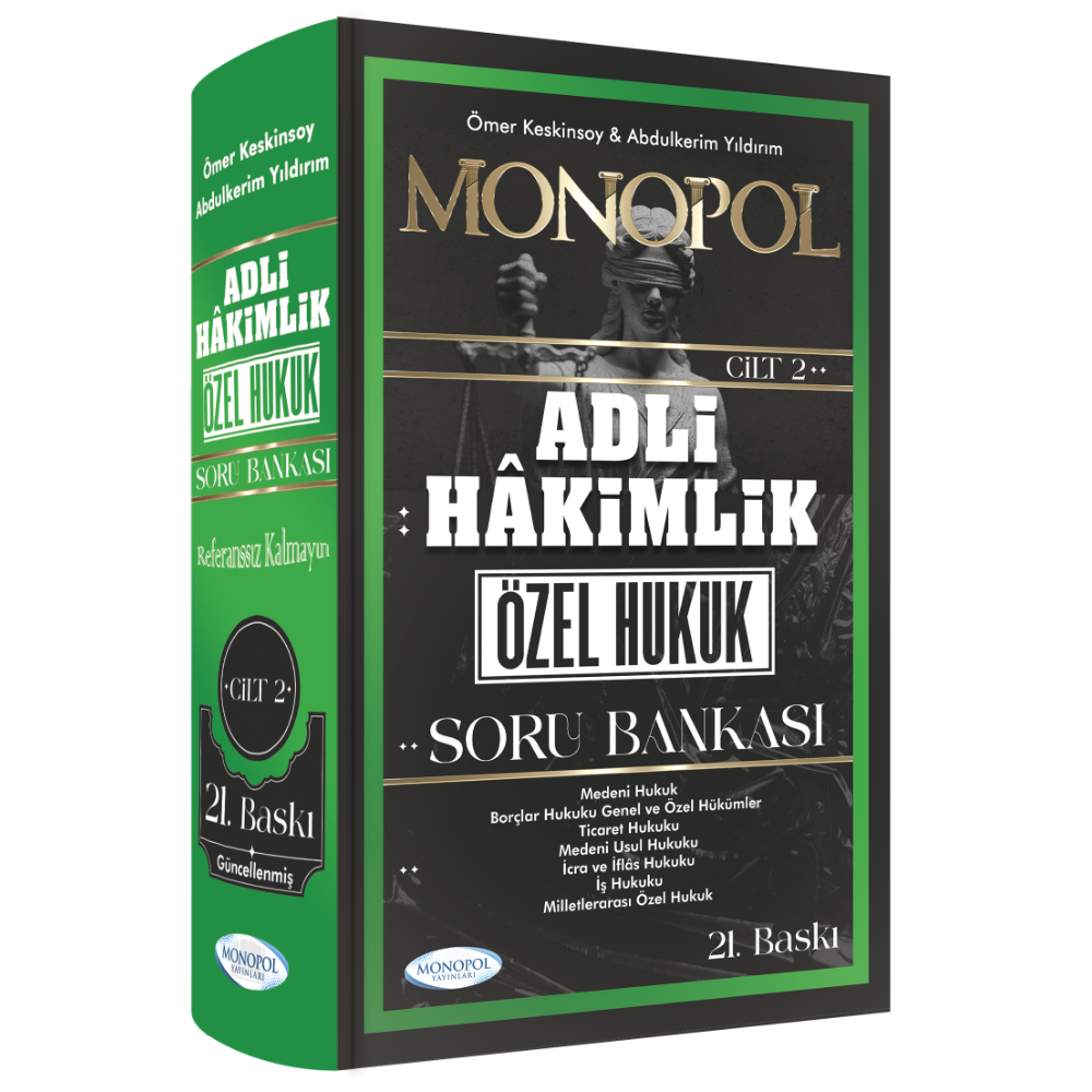 Adli Hakimlik Özel Hukuk Soru Bankası 21. Baskı Monopol Yayınları