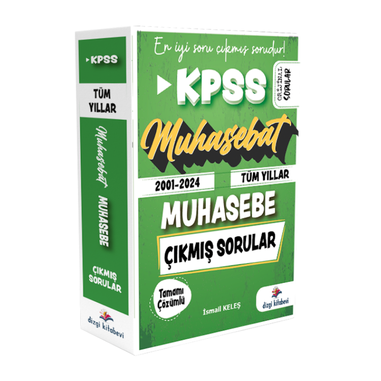 Muhasebat KPSS A Sayıştay Tamamı Çözümlü Tüm Yıllar (2001-2024) Çıkmış Muhasebe Soruları Dizgi Kitap Yayınları