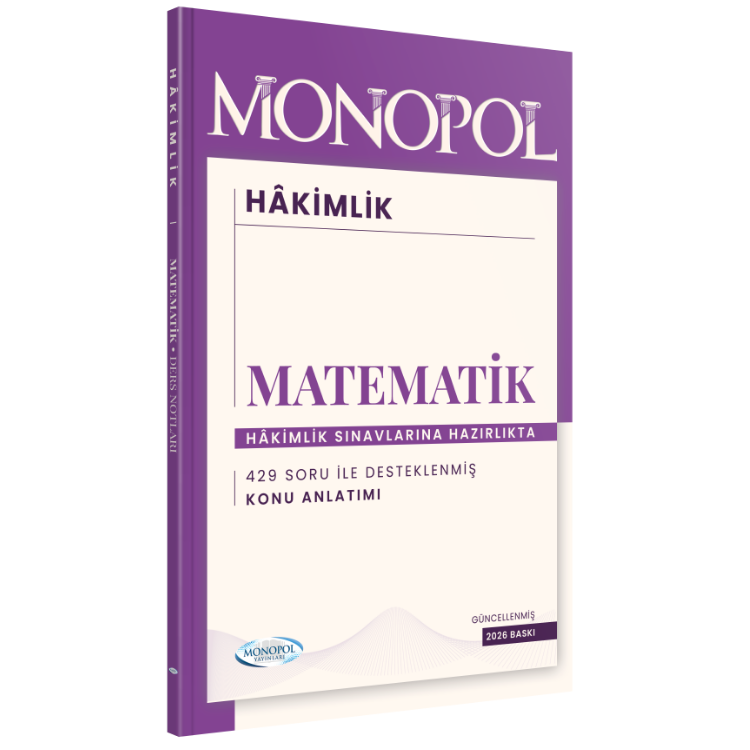 2026 Hakimlik Matematik Ders Notları Monopol Yayınları