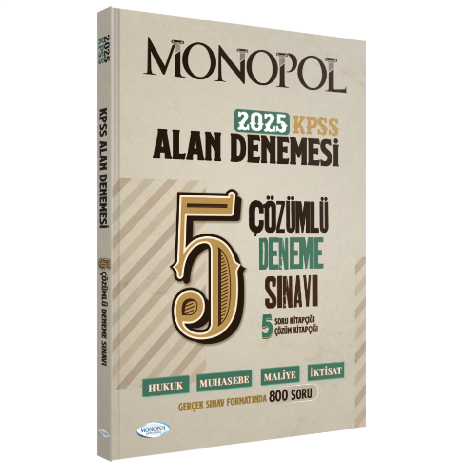 2025 KPSS Alan Bilgisi Tamamı Çözümlü 5 Deneme Sınavı Monopol Yayınları