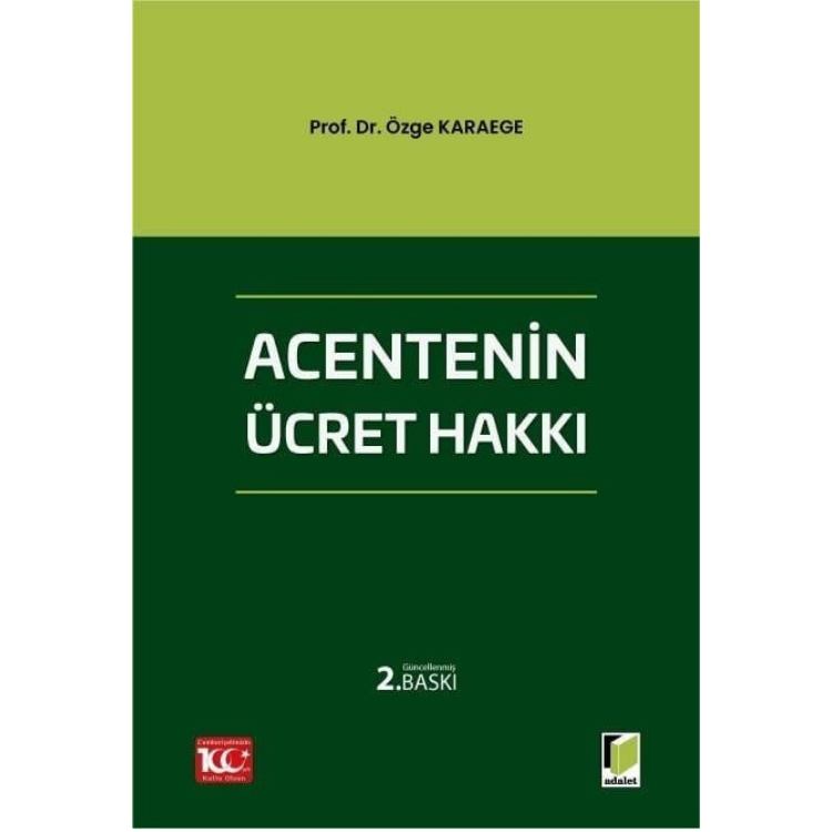 Acentenin Ücret Hakkı Adalet Yayınevi