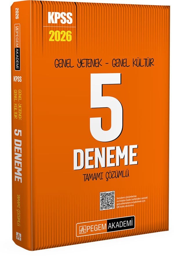 2026 KPSS Genel Yetenek Genel Kültür Tamamı Çözümlü 5 Deneme Pegem Yayınları
